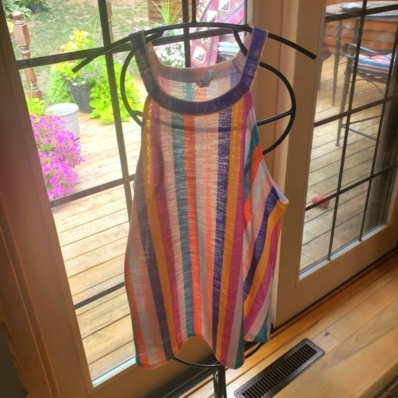 Bibi Rainbow Colored Sleeveless Sz. XL Tunic - Picture 1 of 9